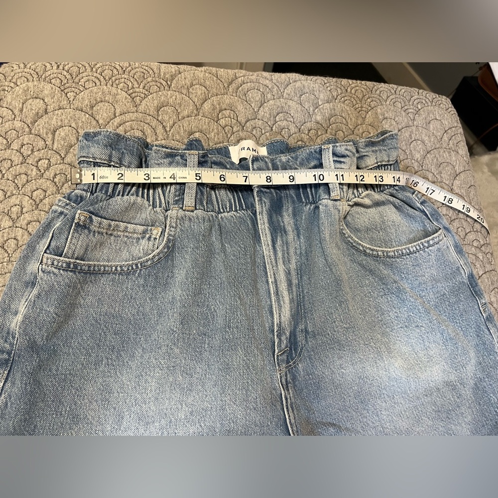 FRAME DENIM CUFFED PAPER BAG ELASTIC
WAIST SHORTS M - Picture 3 of 10